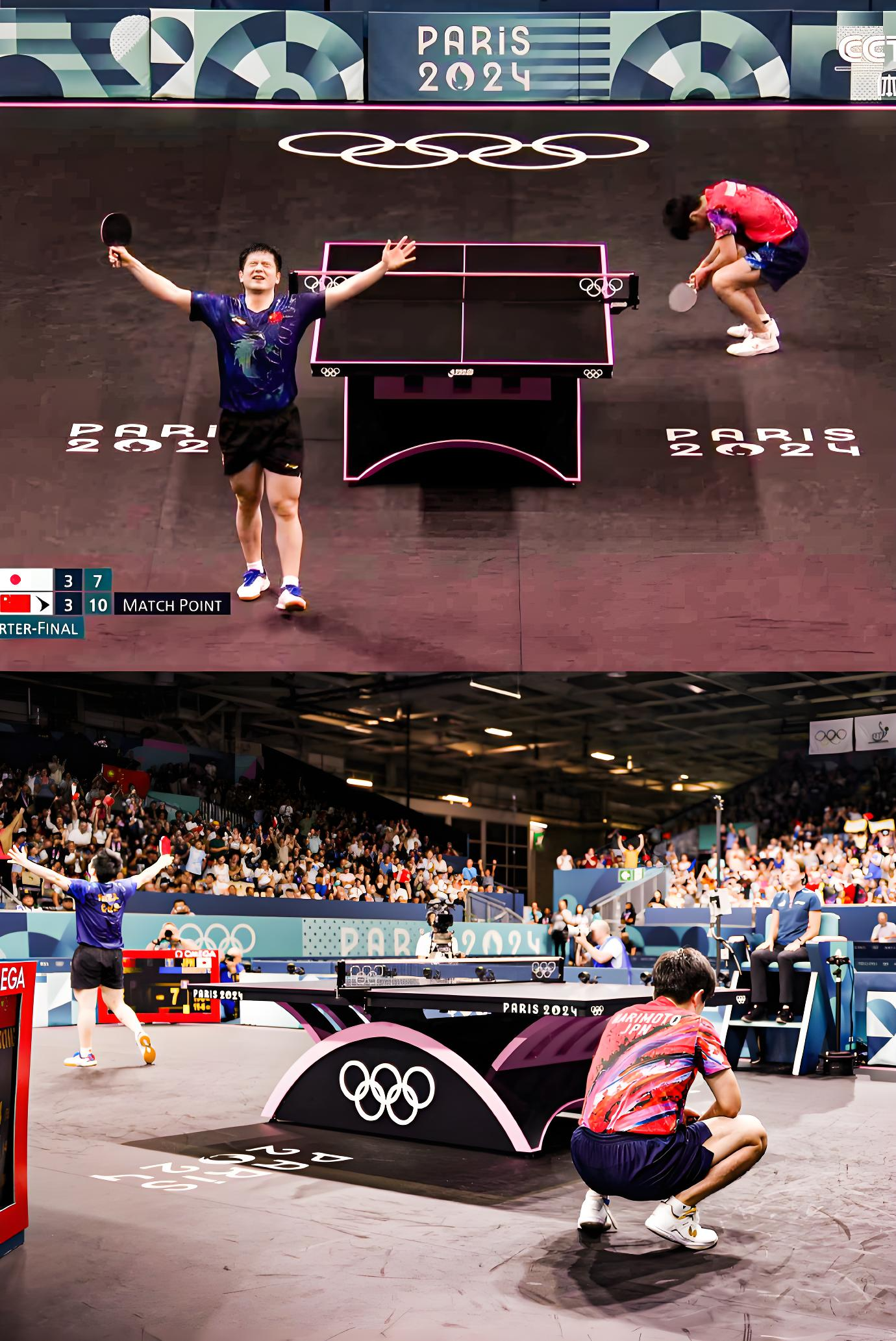 包含德国乒乓球队险胜法国乒乓球队，王皓绝境逆转的词条